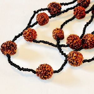 Vintage MARRAKESH COLLECTION Pod and Bead Necklace Boho Eccentric Handcrafted